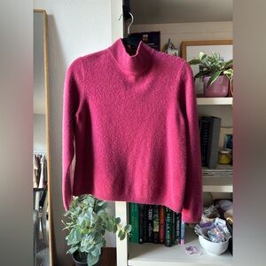 Charter Club 100% Cashmere Berry Mock Neck Sweater